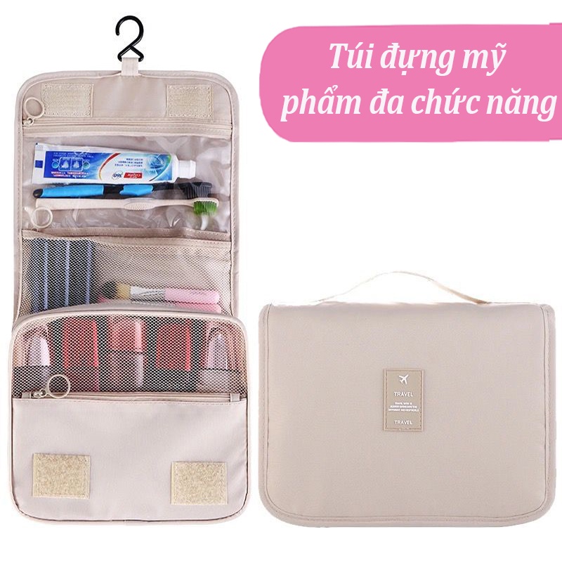 HÀNG CAO CẤP  Túi đựng mỹ phẩm Du Lịch Túi Đựng Đồ Trang Điểm Nhỏ Gọn Tiện Lợi cao cấp có móc treo