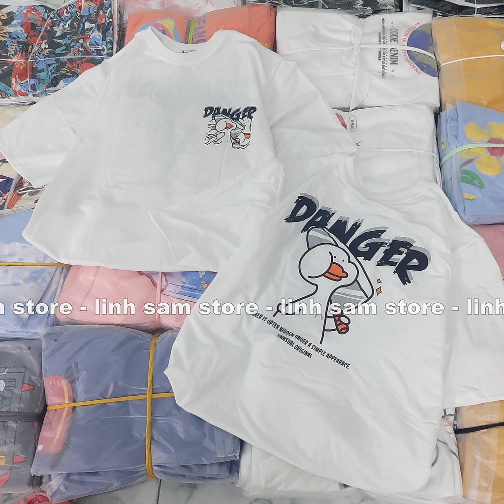 Áo thun tay lỡ nam nữ SAM CLO phông form rộng dáng Unisex, mặc lớp, nhóm, cặp in HÌNH VỊT DANGER | BigBuy360 - bigbuy360.vn