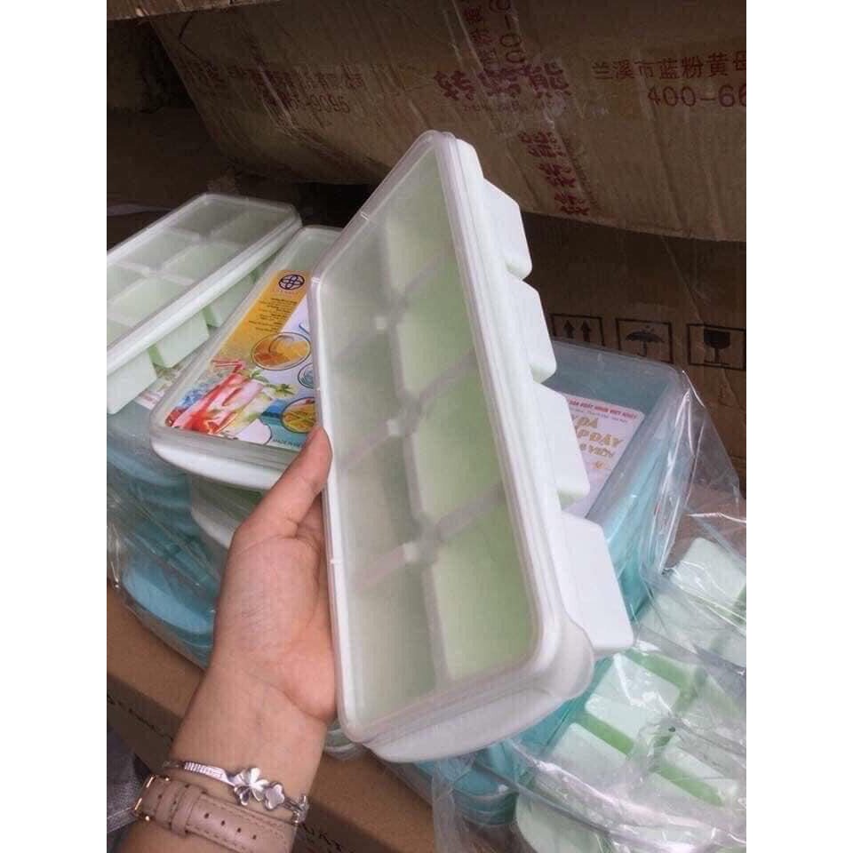 Khay đá dẻo 8 viên Việt Nhật có nắp