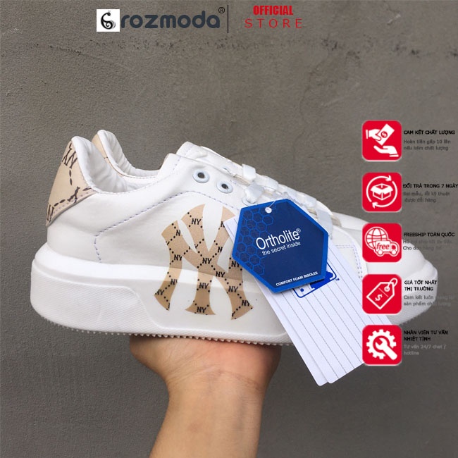 Giày thể thao sneaker nam nữ Mlb NY LA đế bằng