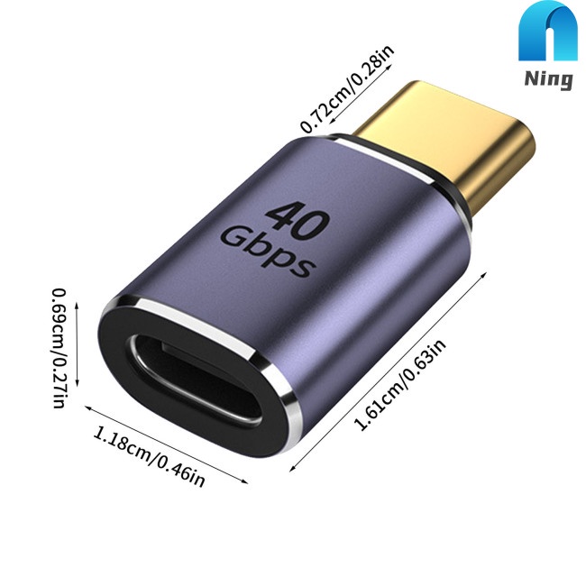 Đầu Chuyển Đổi Ning Type-C 4.0 Sang Cổng C 40gbps Pd100w Sạc Nhanh Dành Cho Thunderbolt 4