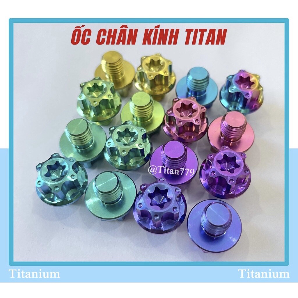 ỐC CHÂN KÍNH, CHÂN GƯƠNG TITAN GR5 10li10 đầu SALAYA cho Exiter Winner Wave Dream Sirius Satria Vario AB NVX