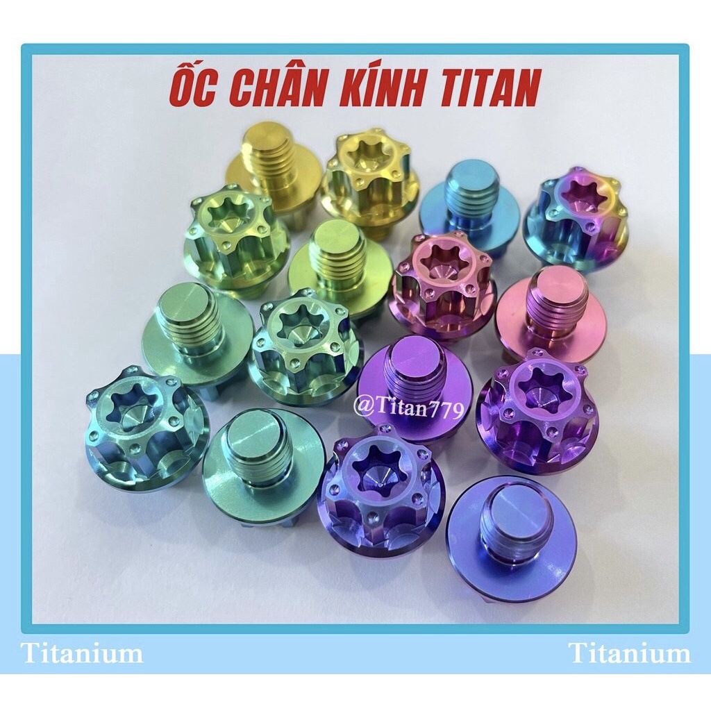 ỐC CHÂN KÍNH, CHÂN GƯƠNG TITAN GR5 XỊN 10li10 10li đầu SALAYA cho Exiter Winner Wave Dream Sirius Satria Vario Ab Nvx