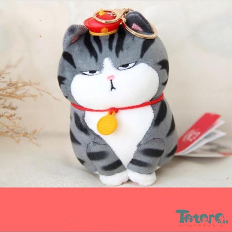 MÓC KHÓA BÔNG LỚN MÈO HOÀNG THƯỢNG NGỒI