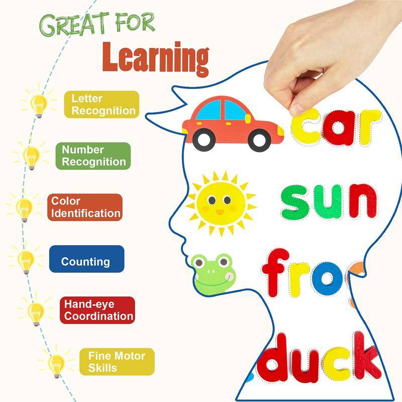 Bộ Đồ Chơi Ghép Chữ ABC Bằng Gỗ Cho Bé