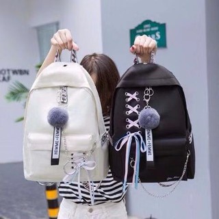 balo thời trang phong cách thắt nơ túi sau chống trộm dành cho cách bạn học sinh,sinh viên cặp sách hót 2019