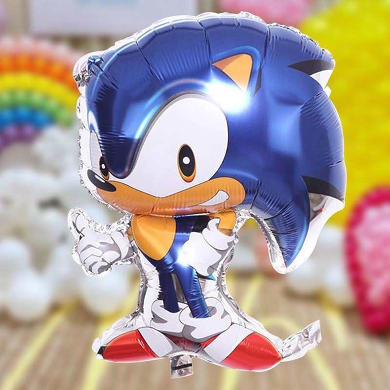 Bong Bóng Bơm Hơi Họa Tiết Hoạt Hình Sonic The Hedgehog Trang Trí Tiệc