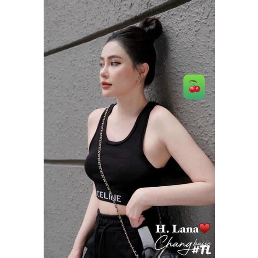 Áo croptop ba lỗ viền bo eo CE.LINE ( kèm ảnh thật)