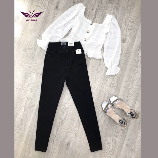 [Mã WASTMAY giảm 15% tối đa 30K đơn 150K] Quần Jeans Nữ 9 Tấc Siêu Co Giãn Cạp Cao/đen/vnxk | BigBuy360 - bigbuy360.vn