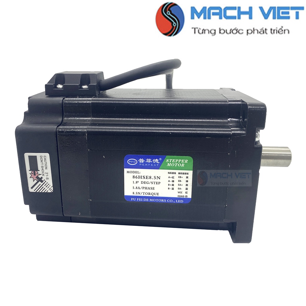 Bộ Động Cơ Hybrid servo 8.5Nm 86HSE8.5N + Driver HBS86H  + Cáp hãng PFDE