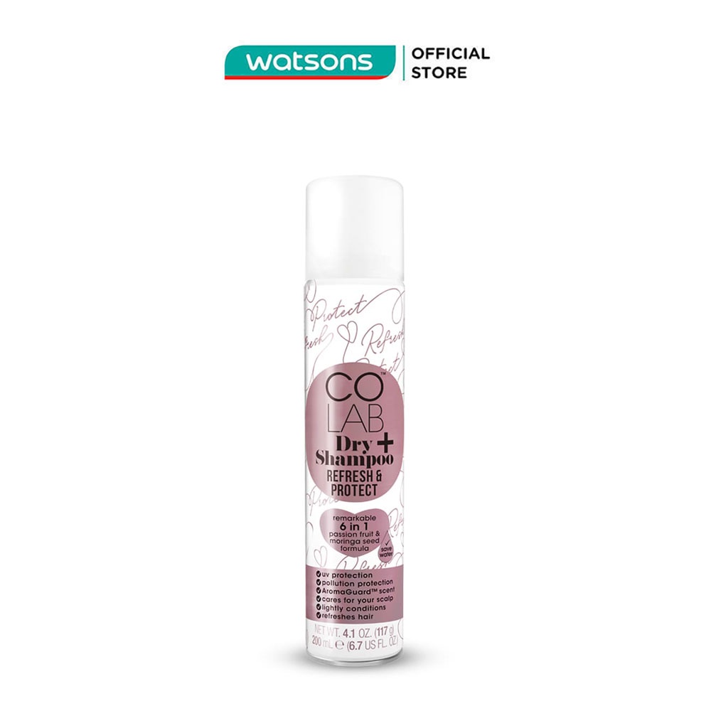 Dầu Gội Khô Colab+ Bảo Vệ Toàn Diện Tóc Ban Ngày Với Công Thức 6 Trong 1 Refresh &amp; Protect 200ml
