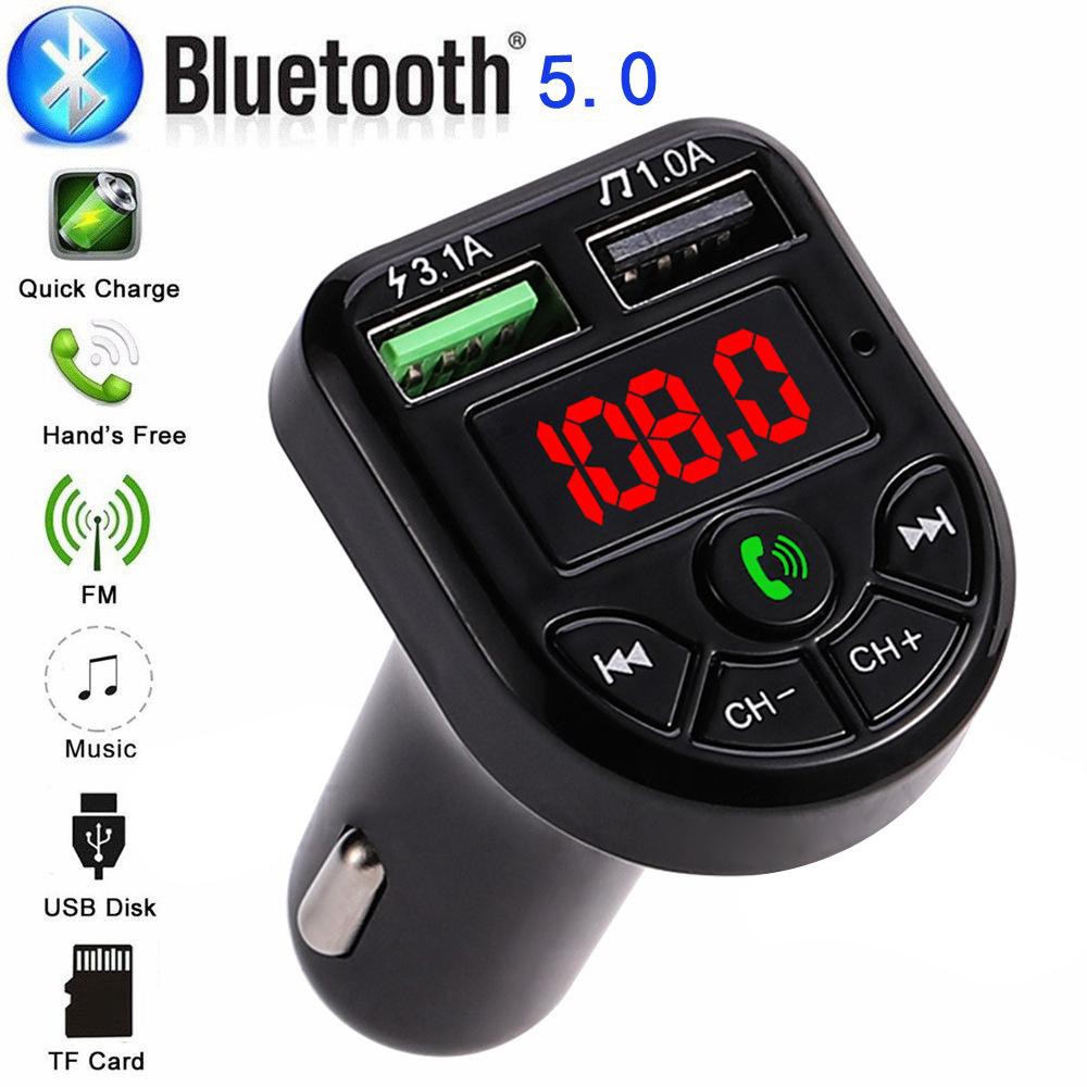 Bộ Phát Sóng FM Bluetooth 5.0 Không Dây Trong Xe Hơi VLS Với Màn Hình LED MP3-168-OXUI7