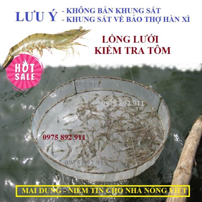 Lồng lưới kiểm tra nuôi tôm cua cá - khi cho ăn