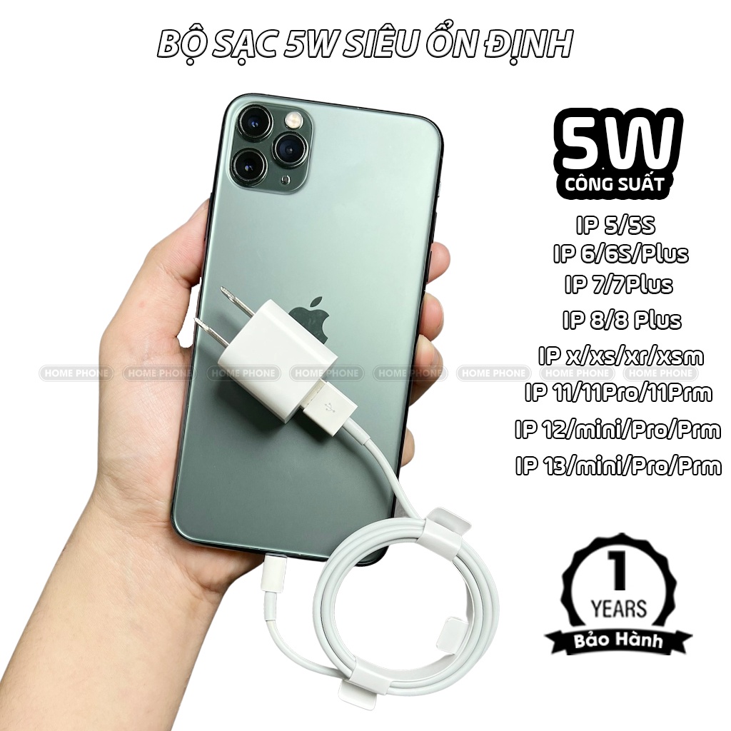 Sạc IP/tablet táo 5/6/6s/7/7 plus/8/8 plus/X/Xsmax ( Củ + Cáp sạc) 1m foxconn