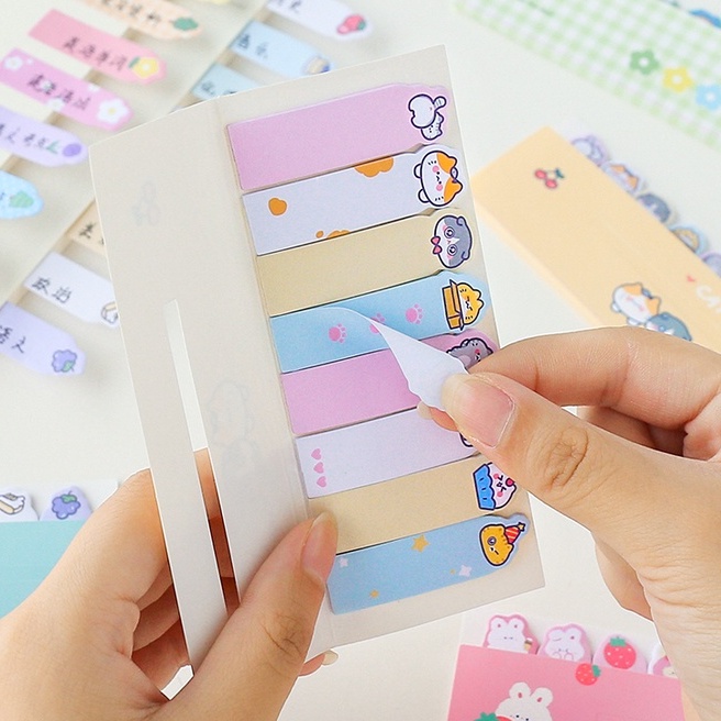 Phim hoạt hình dễ thương 15 tờ Ghi chú dính Ghi chú Ghi nhớ Dấu trang Chỉ mục Ghi chú dính Ghi chú Kiểu dáng dễ thương Nhãn