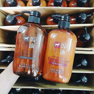Bộ gội xả mỡ ngựa - dầu gội đầu mỡ ngựa nhật bản 600ml