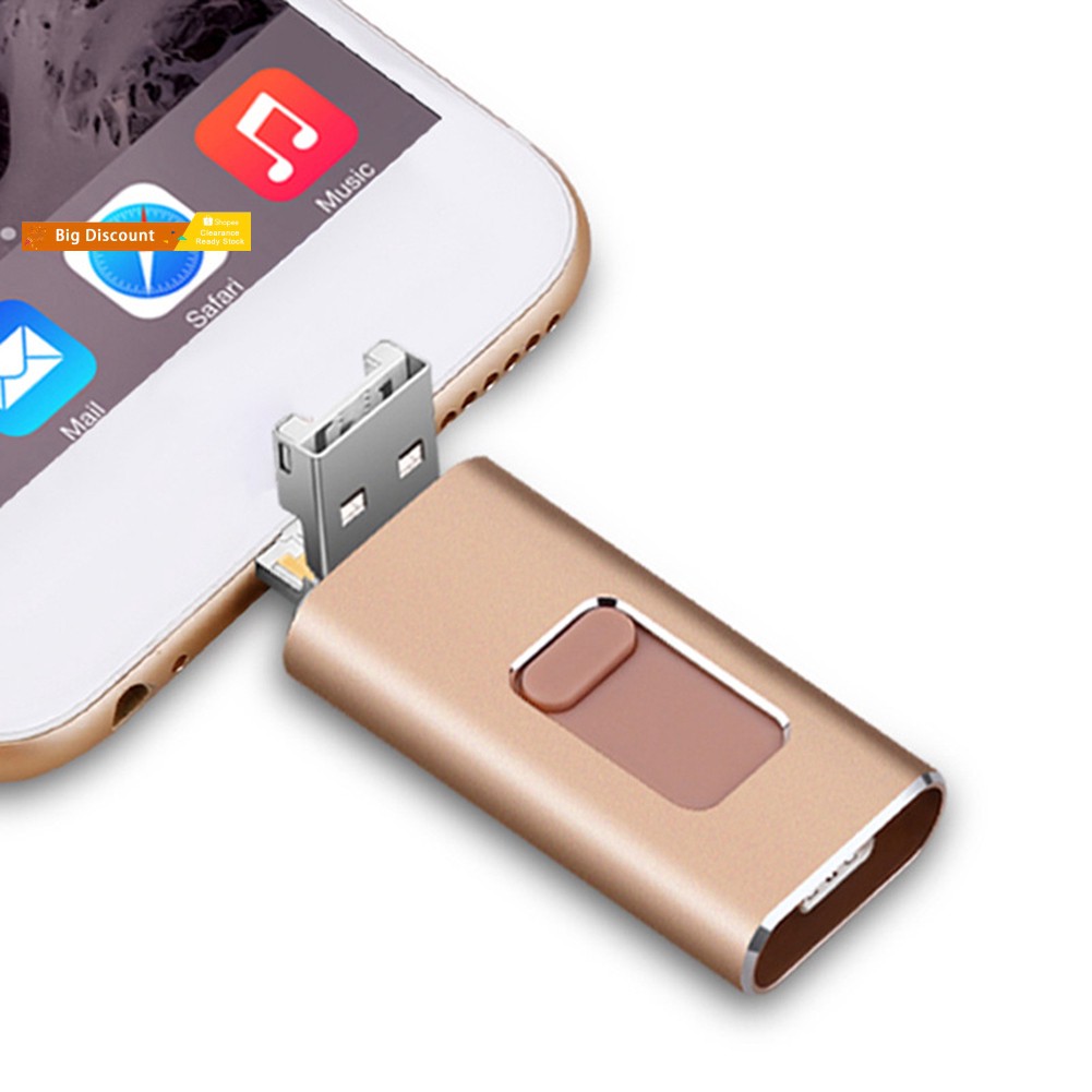 USB micro Type-C 3.0 4 trong 1 8-128G cho iPhone Android PC