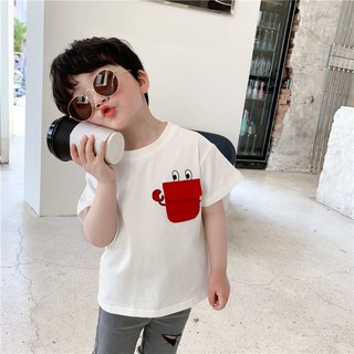 Áo phông túi ngực con ếch B56 bé trai bé gái