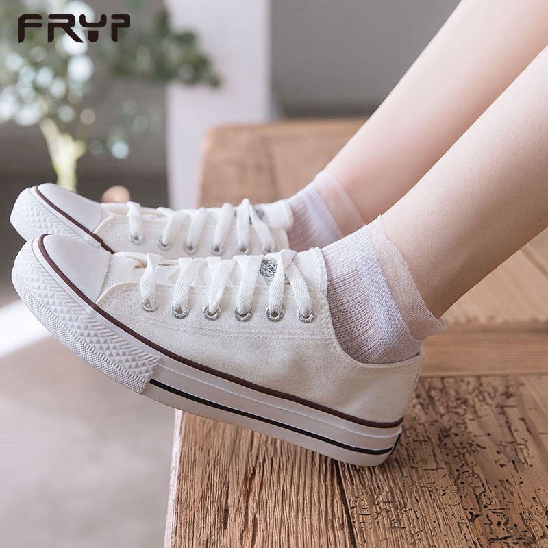 Tất bèo ren cổ ngắn nữ, vớ nữ chất vải ren co giãn bốn chiều thoáng khí tt3