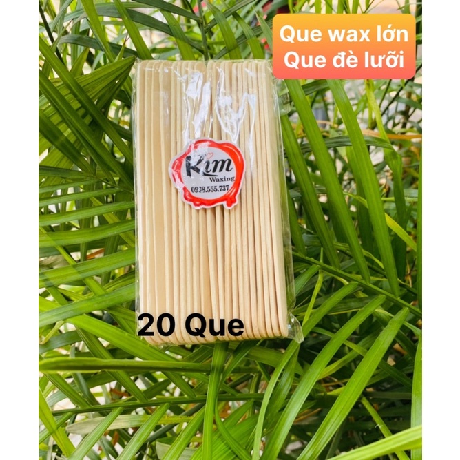 20 Que gỗ dùng phết gel wax chuyên dụng Loại que Đè Lưỡi