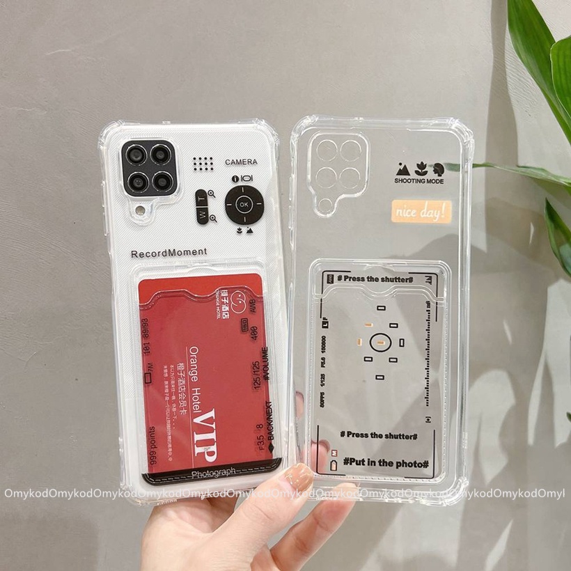 Ốp Điện Thoại Trong Suốt Kèm Ngăn Đựng Thẻ Cho Vivo Y20 Y20S Y12S Y20i Y12 Y11 Y15 Y17 Y21 2021 Y2S Y33S