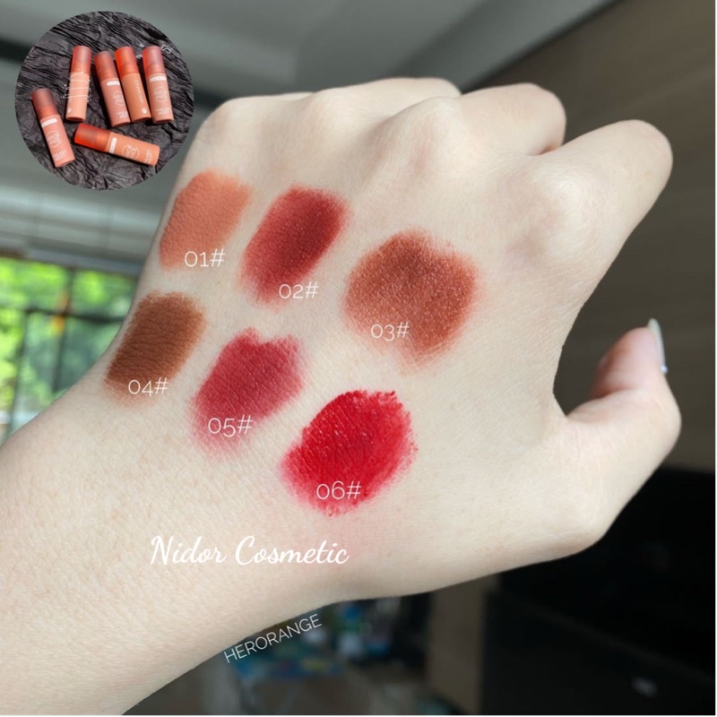 Son Kem HERORANGE Velvet Mist Thỏi Mini