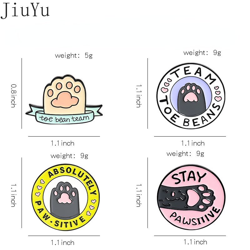 Ghim Cài Áo Hình Dấu Chân Mèo Hành Tinh Mặt Trăng Dễ Thương