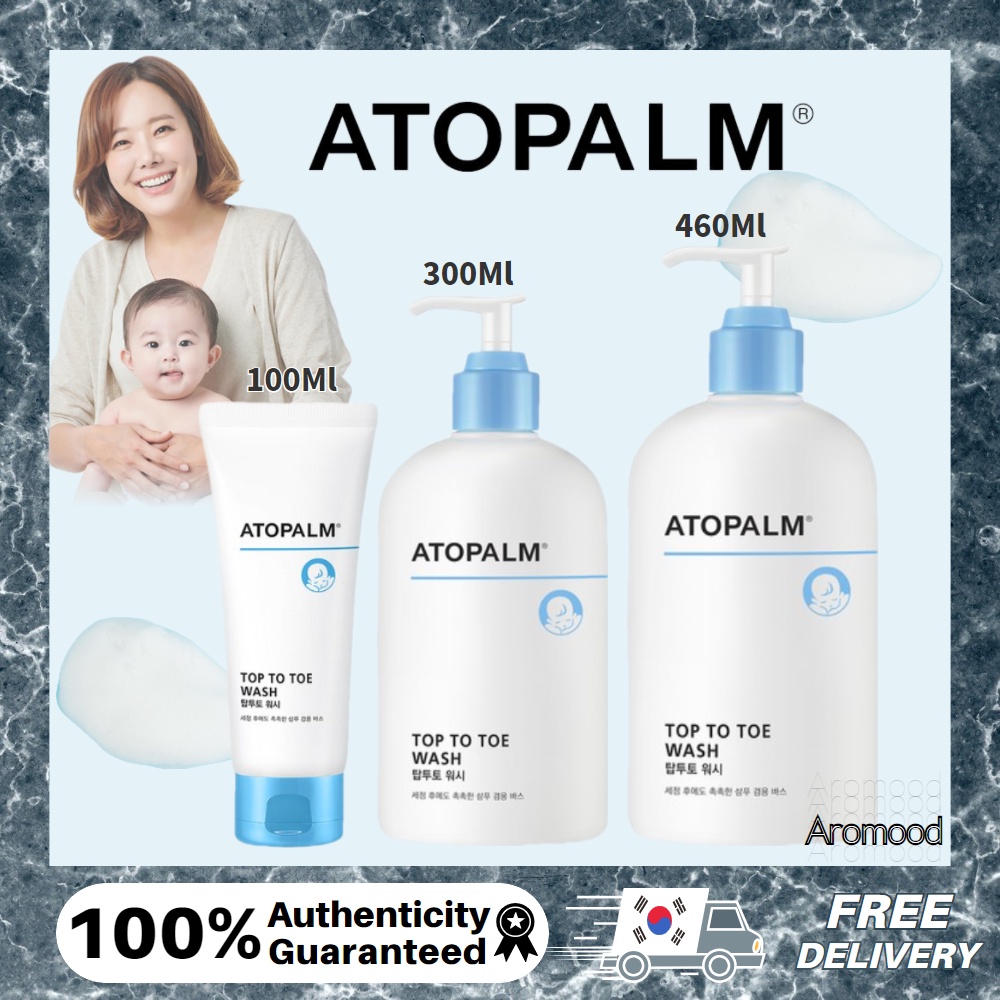 [ATOPALM] SỮA TẮM GỘI KHÁNG KHUẨN DỊU NHẸ ATOPALM TOP TO TOE WASH TRẺ SƠ SINH VÀ TRẺ NHỎ 460ml, 300ml, 100ml/ Mỹ phẩm Hàn Quốc chính hãng