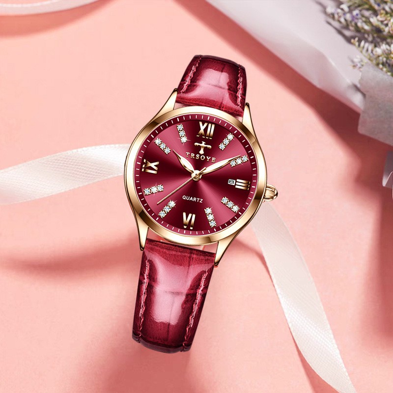 Đồng hồ đeo tay, đồng hồ nữ chính hãng TRSOYE cực kỳ sang trọng, cao cấp, chống thấm nước/TRS985