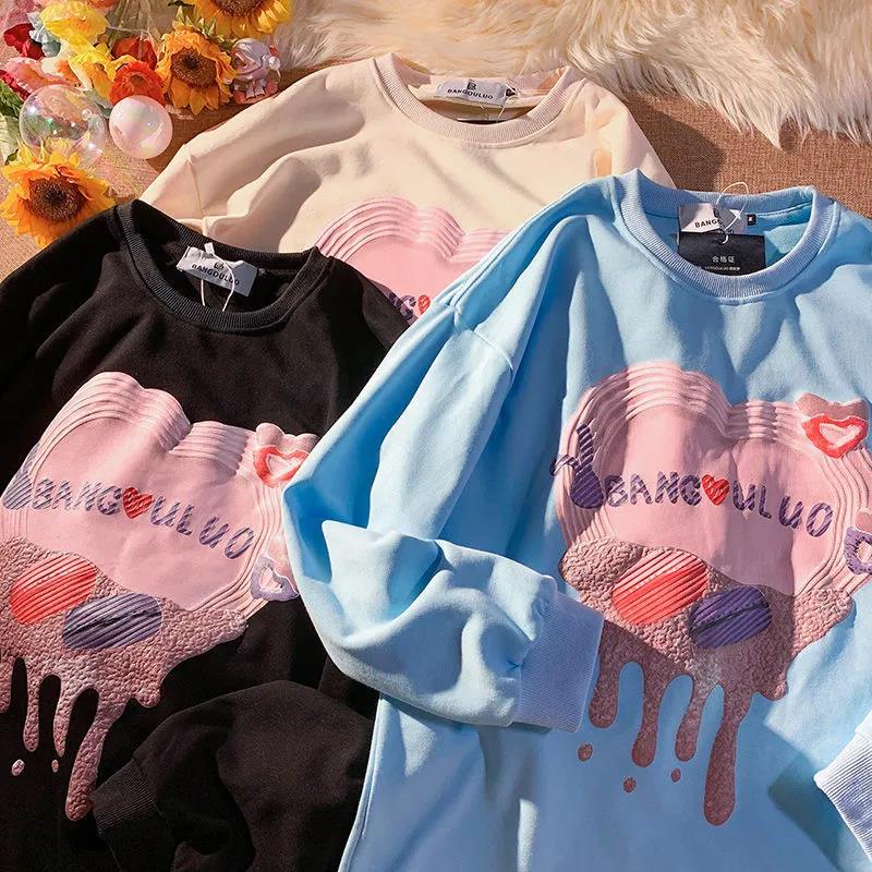 NRVP Áo Thun Nữ Dài Tay Cổ Tròn Thời Trang Hàn