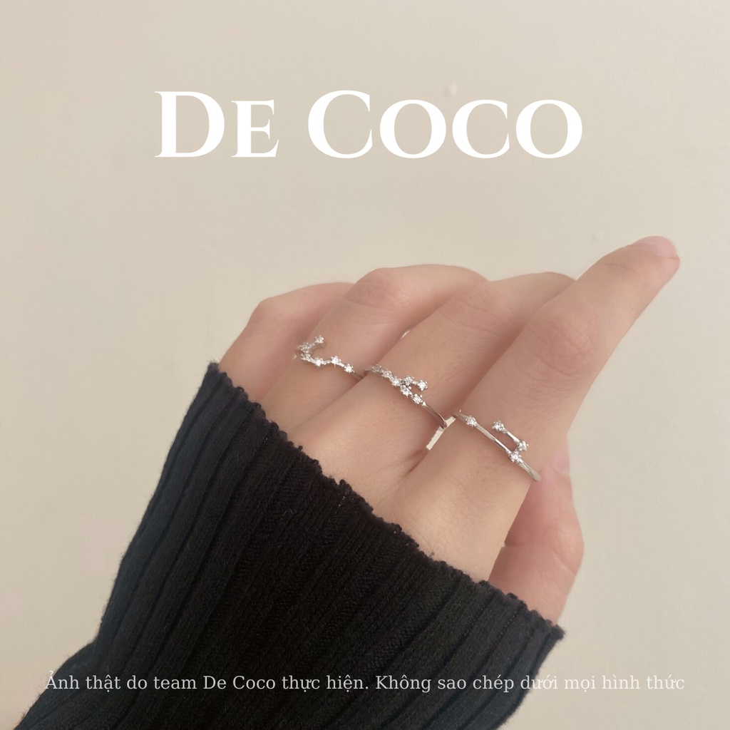 Nhẫn nữ màu bạc freesize De Coco