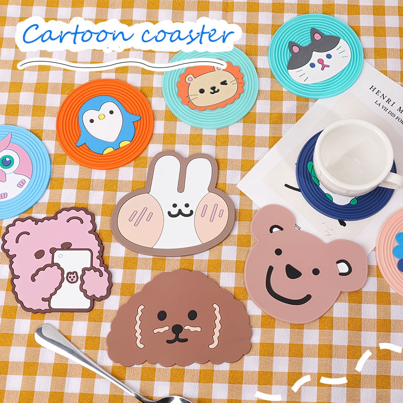 Tấm Lót Cốc Trà Bằng Silicone Cách Nhiệt Chống Trượt Chống Bỏng