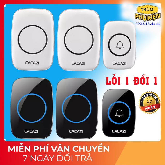 Chuông Cửa Không Dây Cacazi A10 - Nút nhấn chống nước - Bảo Hành 3 Tháng