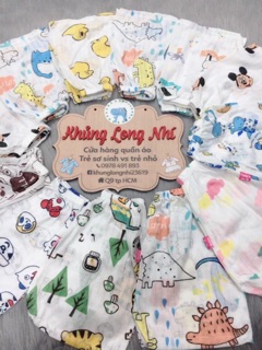 Bộ ba lỗ cotton giấy cho bé