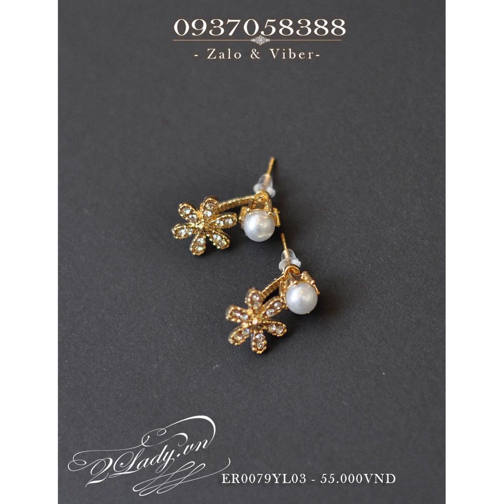 Bông tai hoa xuất khẩu ER0079YL03