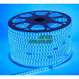 Cuộn led dây 2835 xanh dương + 4 đầu nguồn