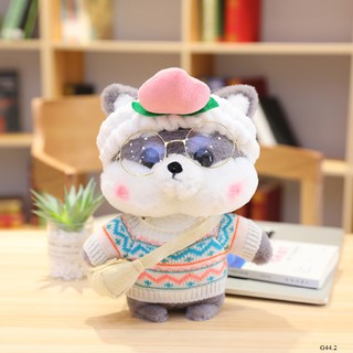 Gấu bông shiba đeo phụ kiện nhiều kiểu dễ thương
