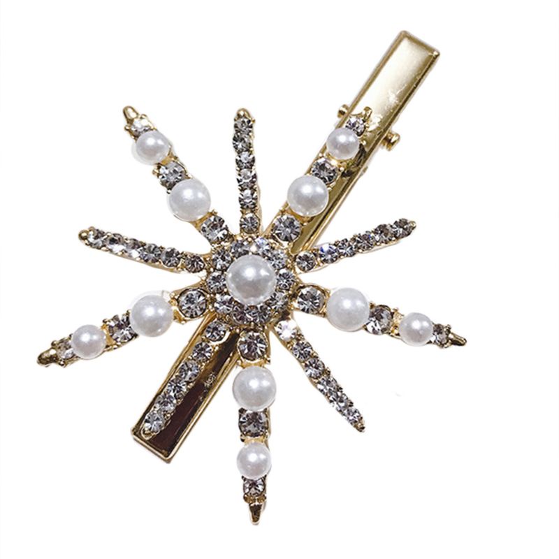 Kẹp Tóc Cá Sấu Đính Đá / Ngọc Trai / Ngôi Sao Bằng Hợp Kim Phong Cách Hàn Quốc Cho