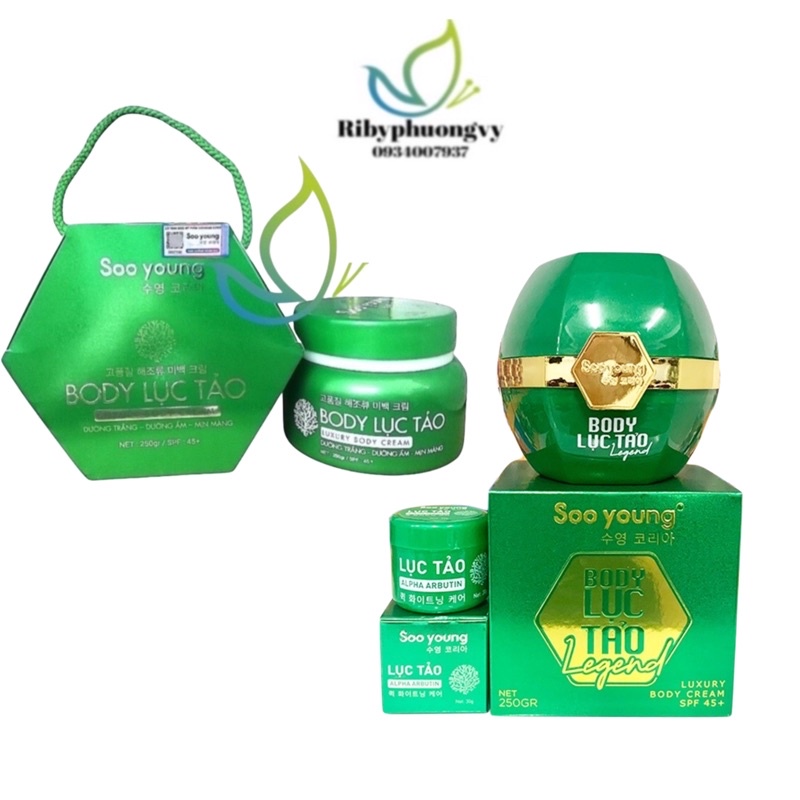 Kem dưỡng Body lục tảo da trắng bật tông