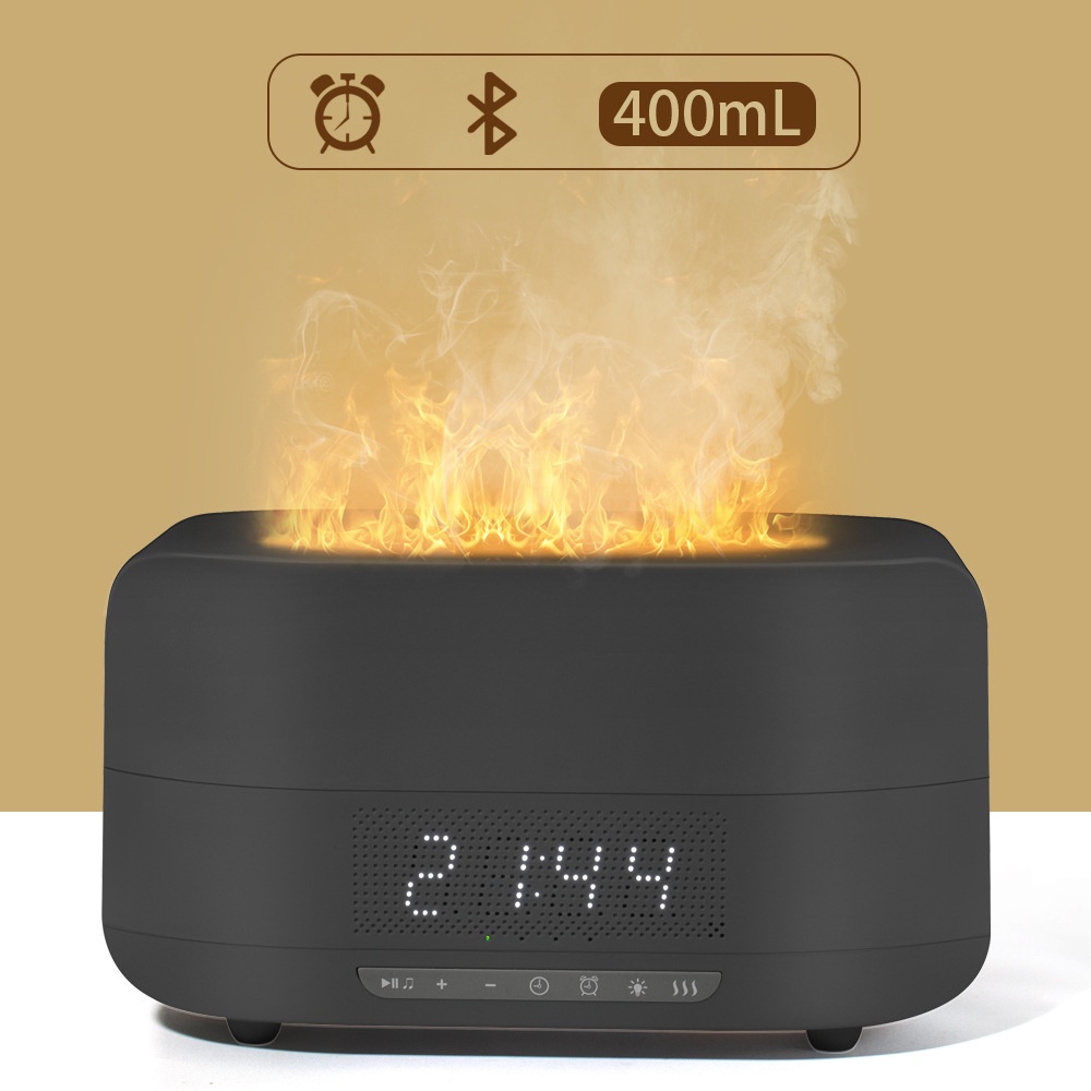 Máy Xông Tinh Dầu Ngọn Lửa, Loa Bluetooth Nghe Nhạc, Tặng Kèm Remote Điều Khiển Từ Xa, Đèn LED Lửa 3D