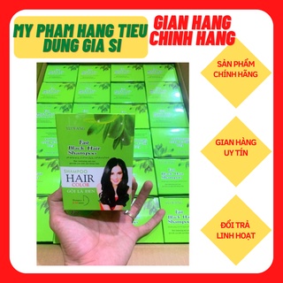 Hộp 10 gói gội là đen oliu có kèm bao tay