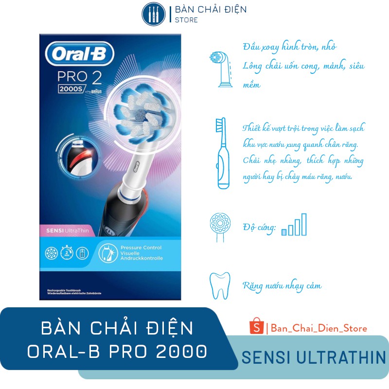 Bàn chải đánh răng điện Oral-B Pro 2000