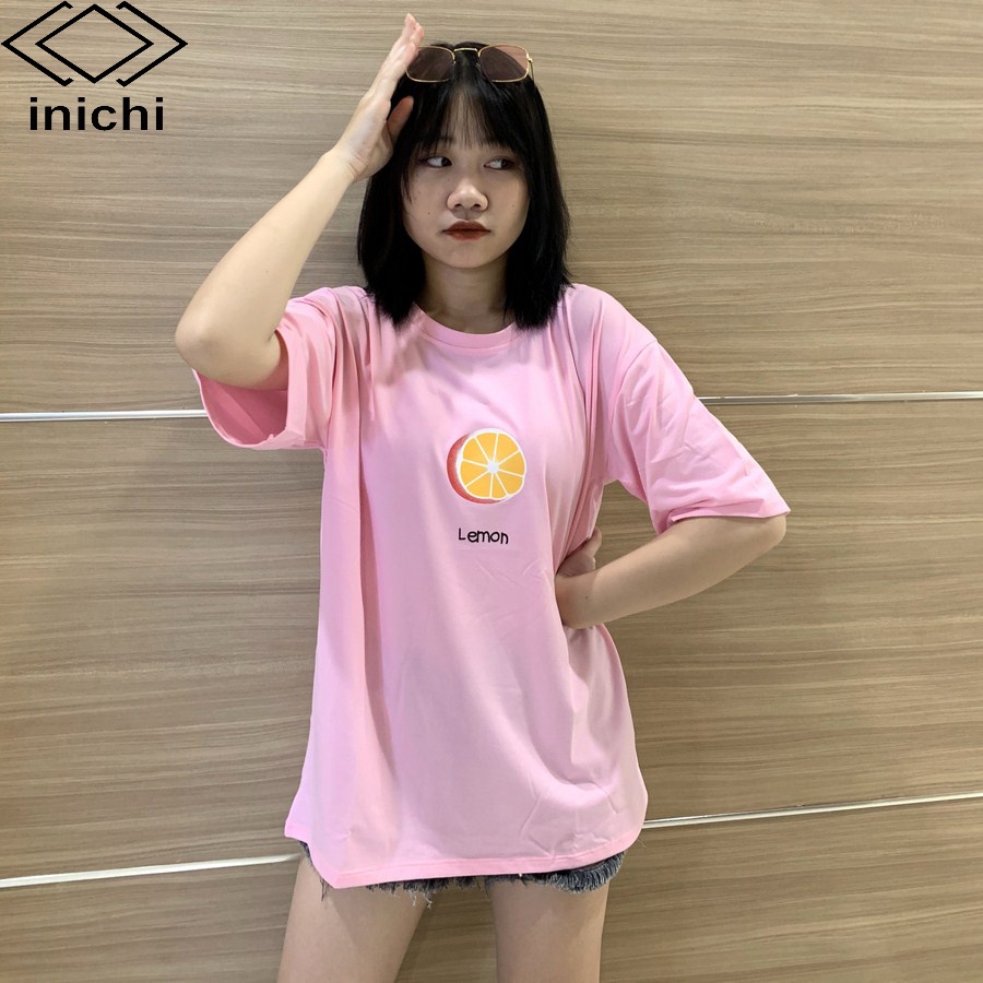 Áo thun tay lỡ INICHI A633 form rộng oversize nam nữ áo phông unisex