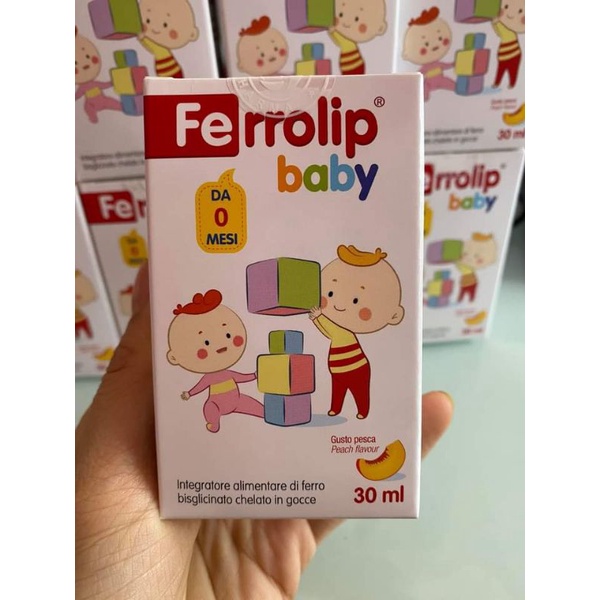 Ferrolip Baby - Sắt hữu cơ nhỏ giọt nhập khẩu Italy cho bé (lọ 30 ml)