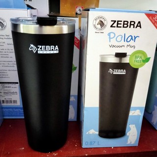 Ly giữ nhiệt inox zebra Thái Lan Polar kèm túi vải có quai đeo 870ml - 112702