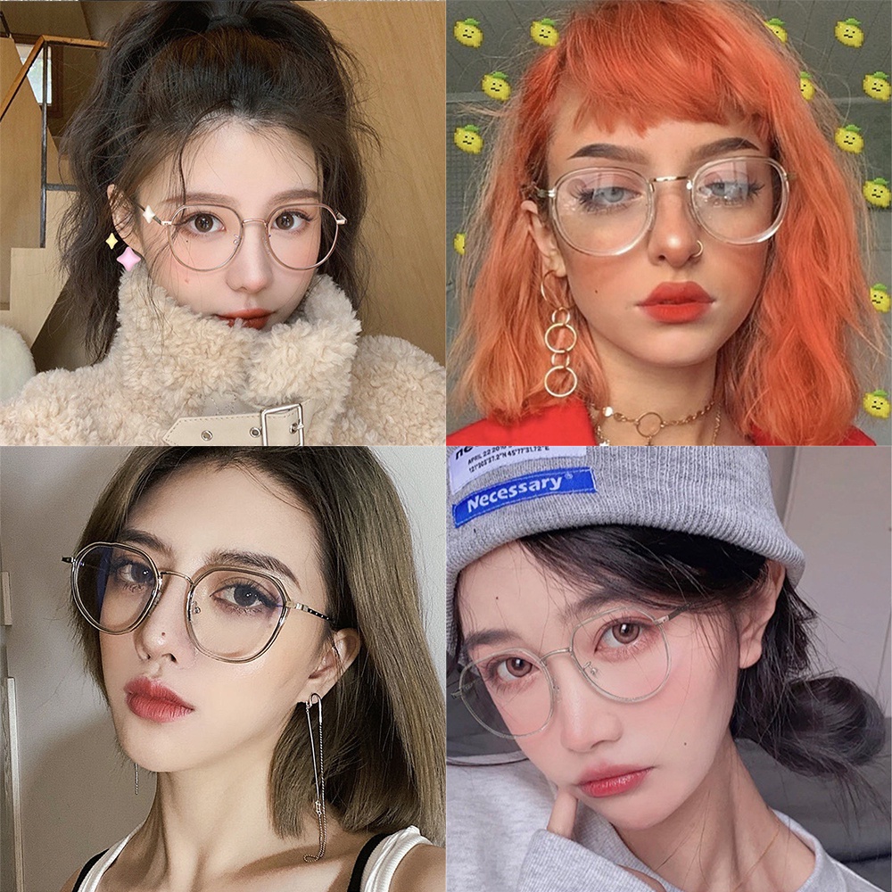 Mắt Kính Chống Ánh Sáng Xanh Thời Trang Hàn Quốc Cho Nữ