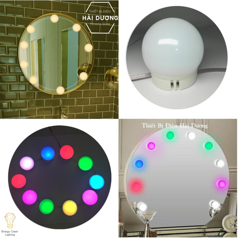 Bóng led gương trang điểm trang trí logo quảng cáo đổi màu nhiều chế độ sáng BL-035 - Có video thực tế