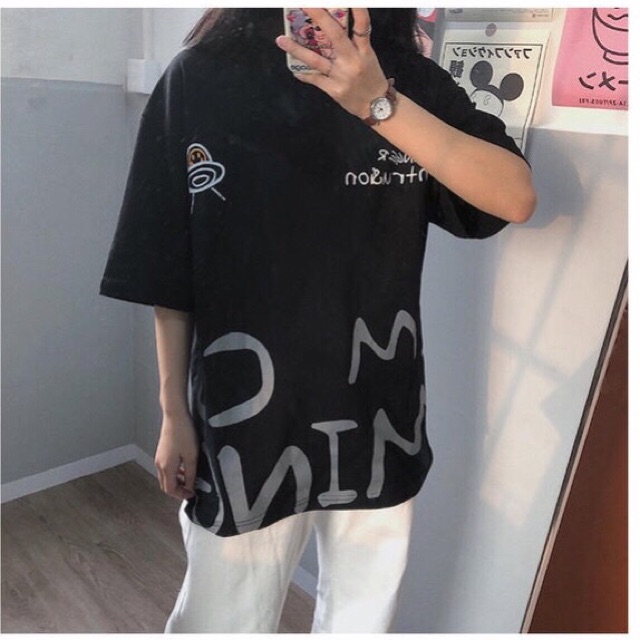 Áo phông form rộng 💥 💥 Áo Thun Tay Lỡ Unisex Form Rộng Freesize Phong Cách Ulzzang Cực Xịn