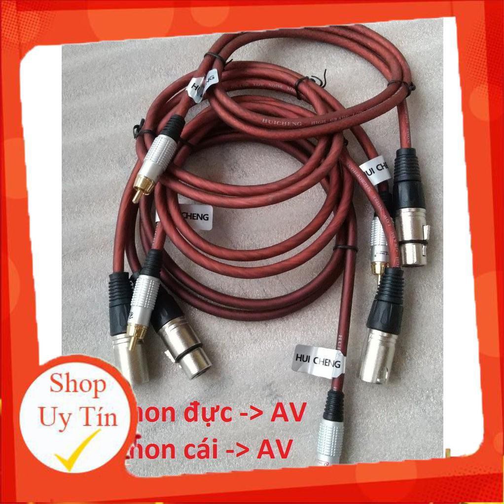 BỘ 2 DÂY CANON ĐỰC + 2 DÂY CANON CÁI RA AV LOẠI TỐT DÀI 1 MÉT---SHOP ĐIỆN TÍN