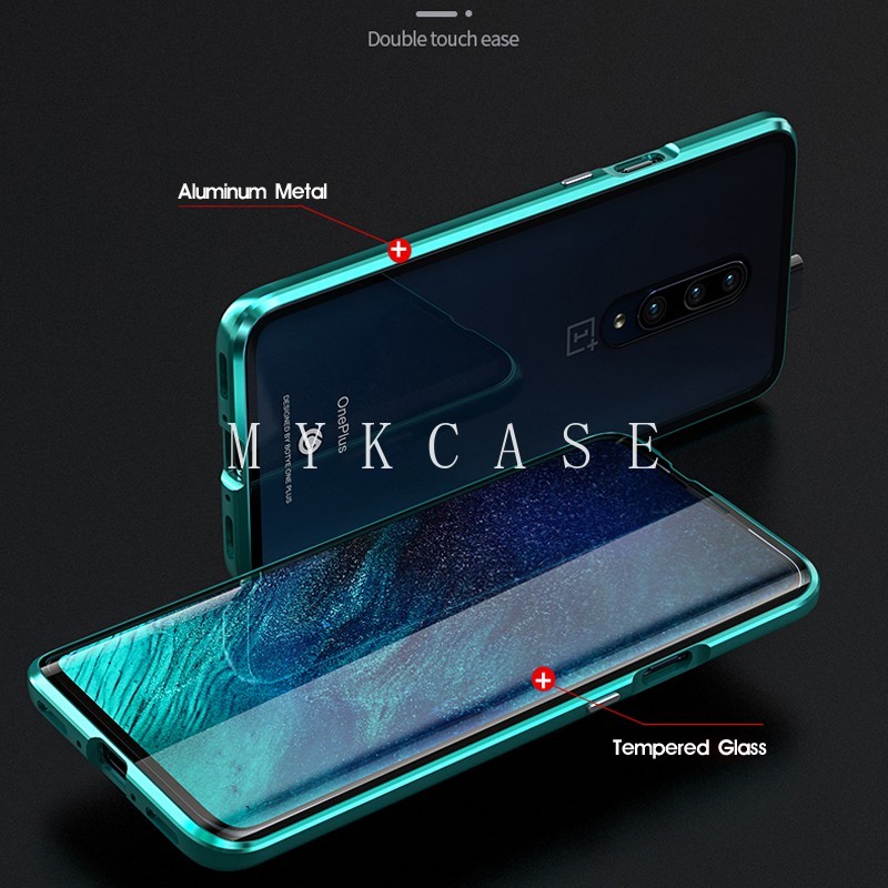 Magnetic Case Huawei  Y9A 2020  Y9 Prime 2019  Y9 2019  Y6P  2020  Y7 2019  Casing  Metal magnetic double-sided transparent tempered glass box Cover